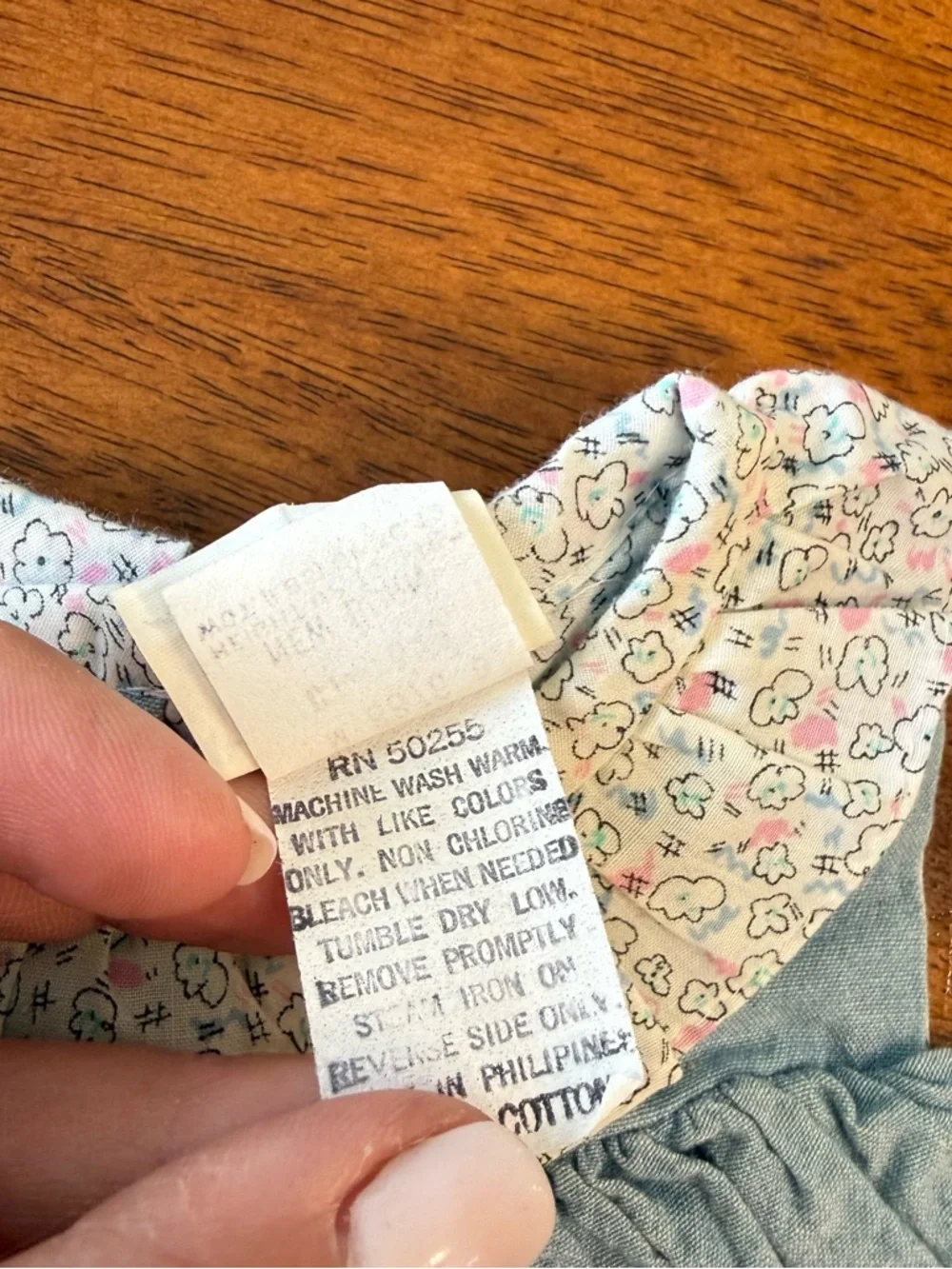 Vintage Mayfair Baby Blue Floral Trim Two-Piece Dress & Bloomers set newborn